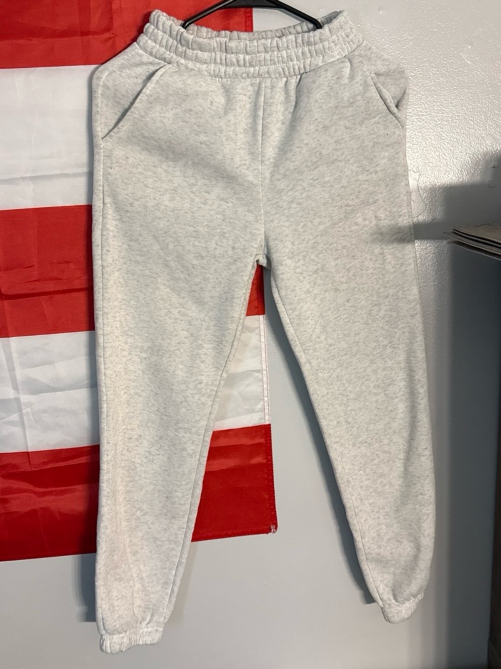 Women’s Light Gray Fleece Jogger Pants
